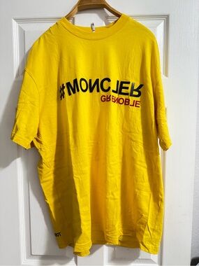 Moncler Bright Yellow Graphic Short Sleeve Tee